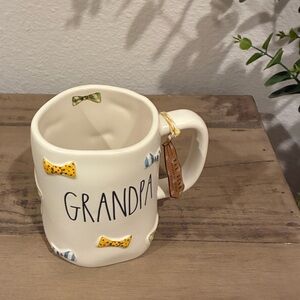 Rae Dunn GRANDPA colorful bow-ties coffee mug.